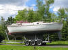 The Elaine Tyler on a trailer