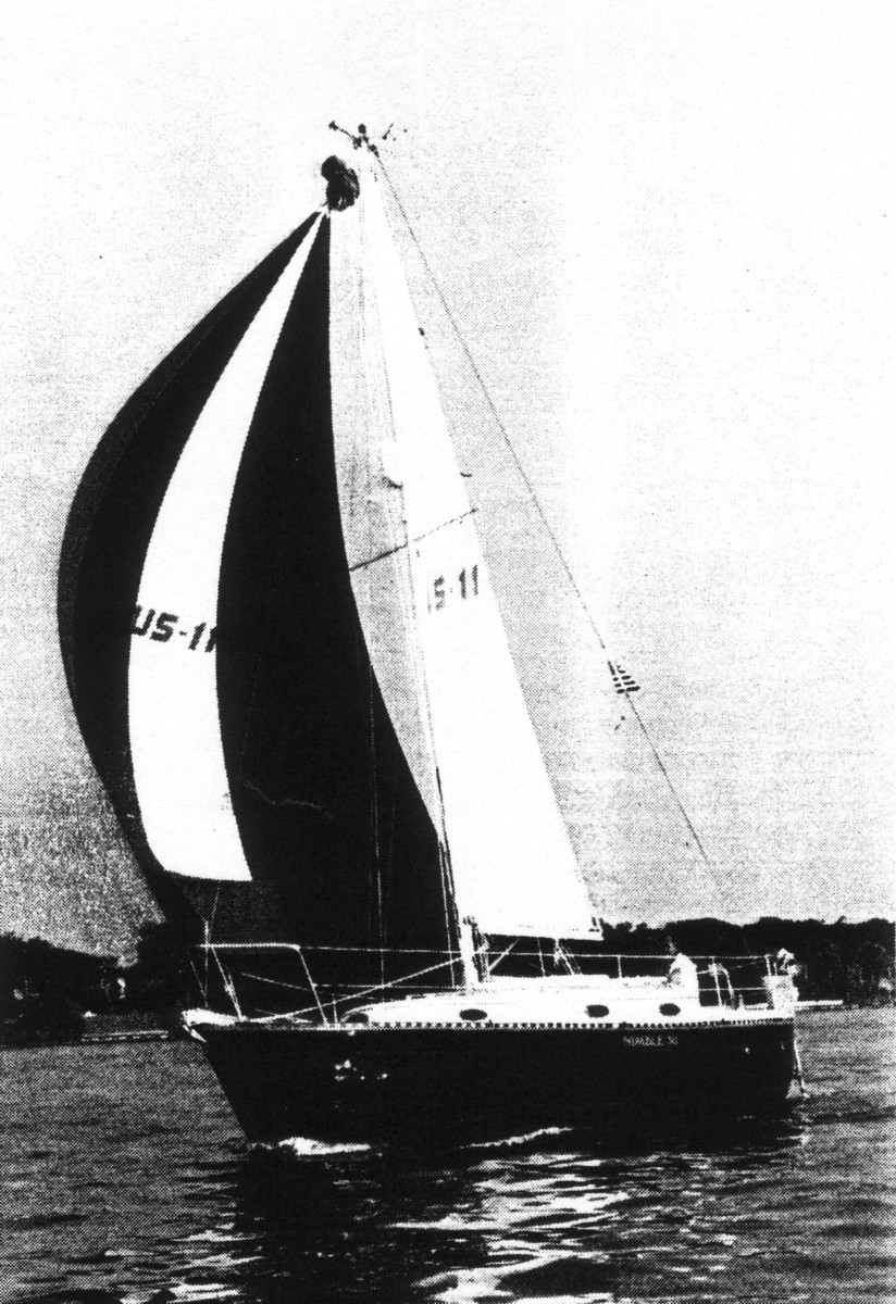 Nimble 30 under sail